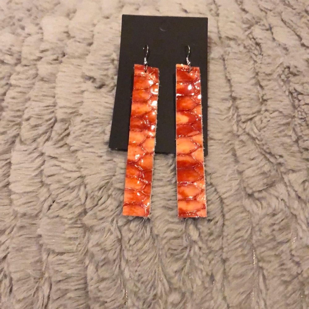 Leather handmade earrings